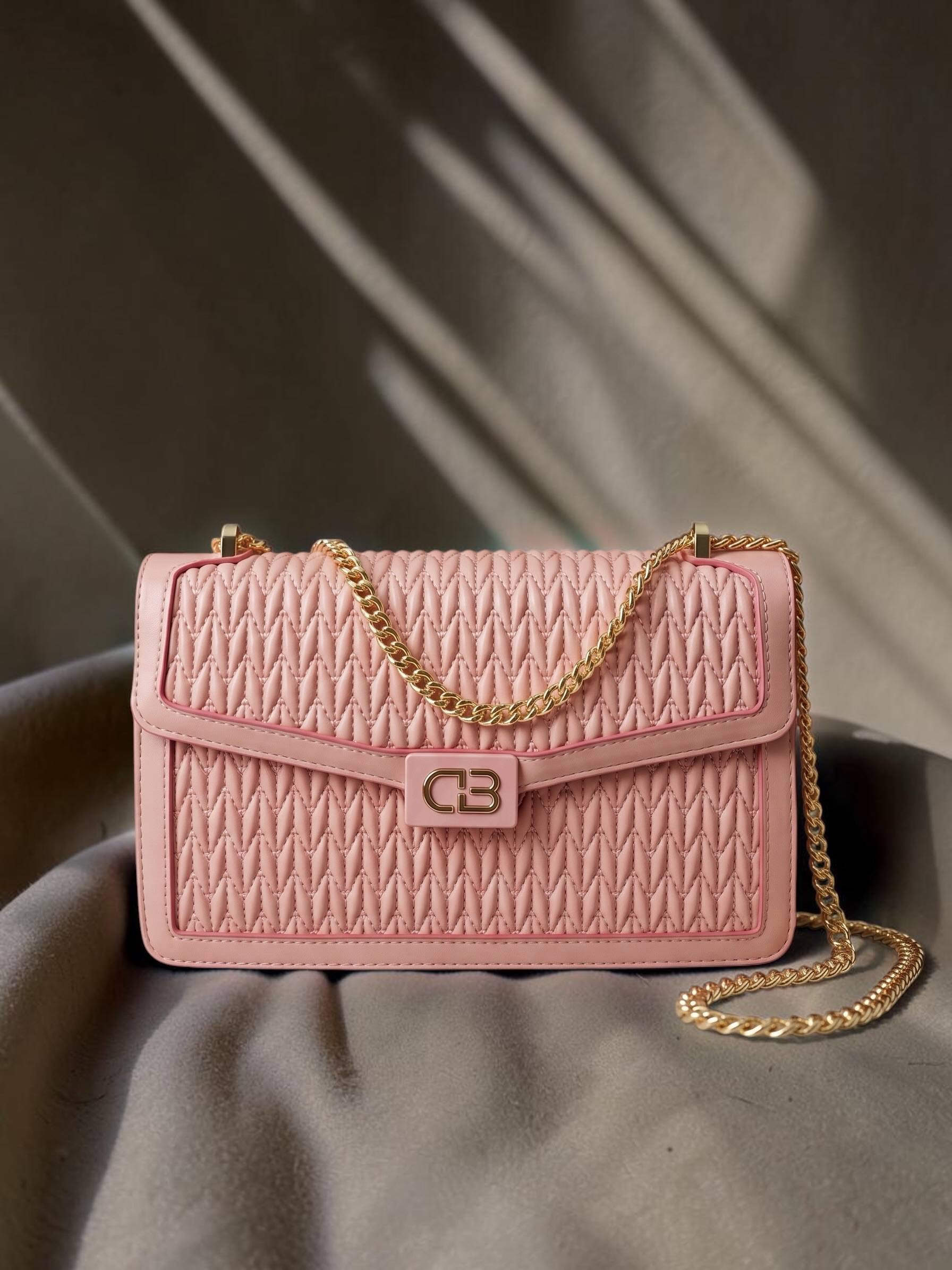 Ladies Designer Pink Crossbody Bag